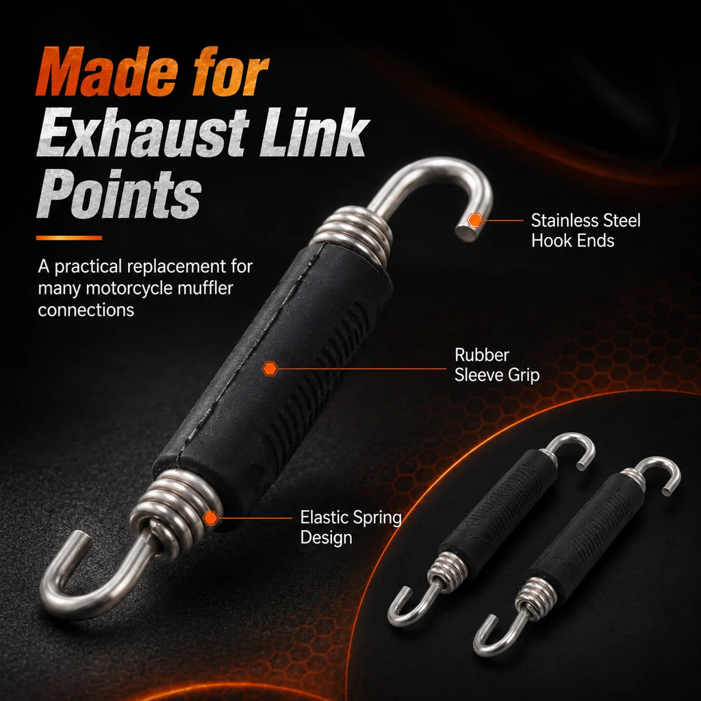 2-Pack Motorcycle Exhaust Spring Hooks | Muffler Link Pipe Exhaust Spring Hooks QXL