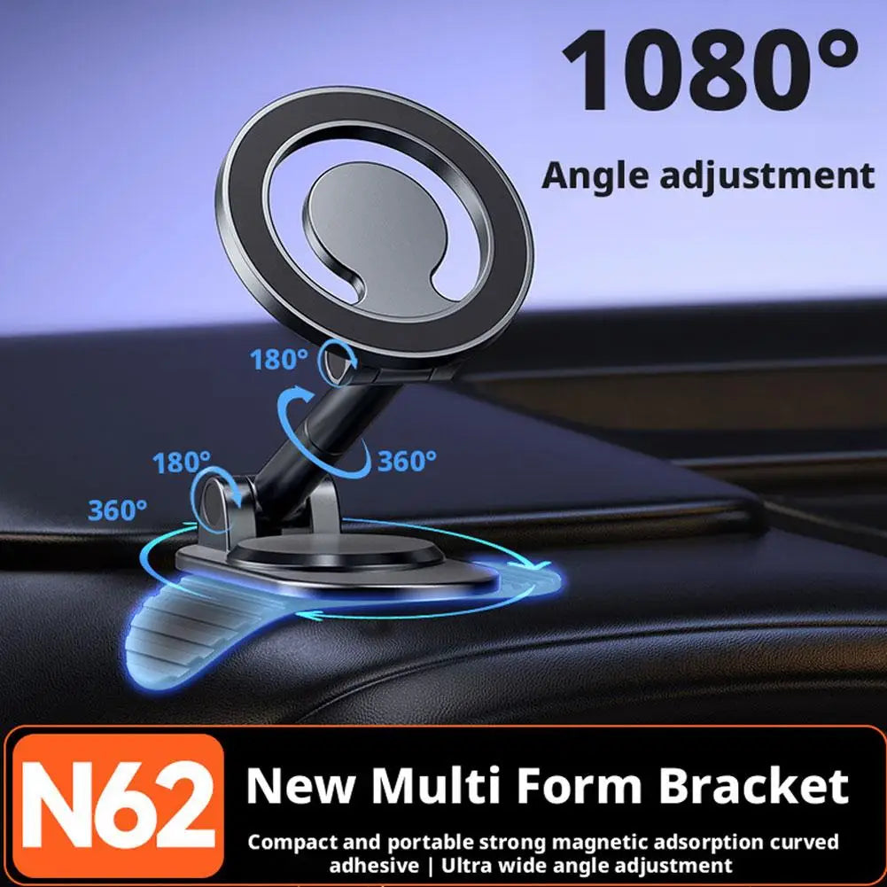 Magnetic Car Phone Mount | 1080° Adjustable GPS Holder Magnetic Car Mount QXL