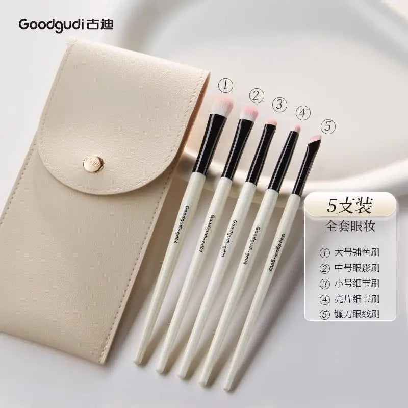 Eye Makeup Brush Set – Eyeshadow, Blade & Detail Brushes Eye Makeup Brush Set QXL 5 white brushes