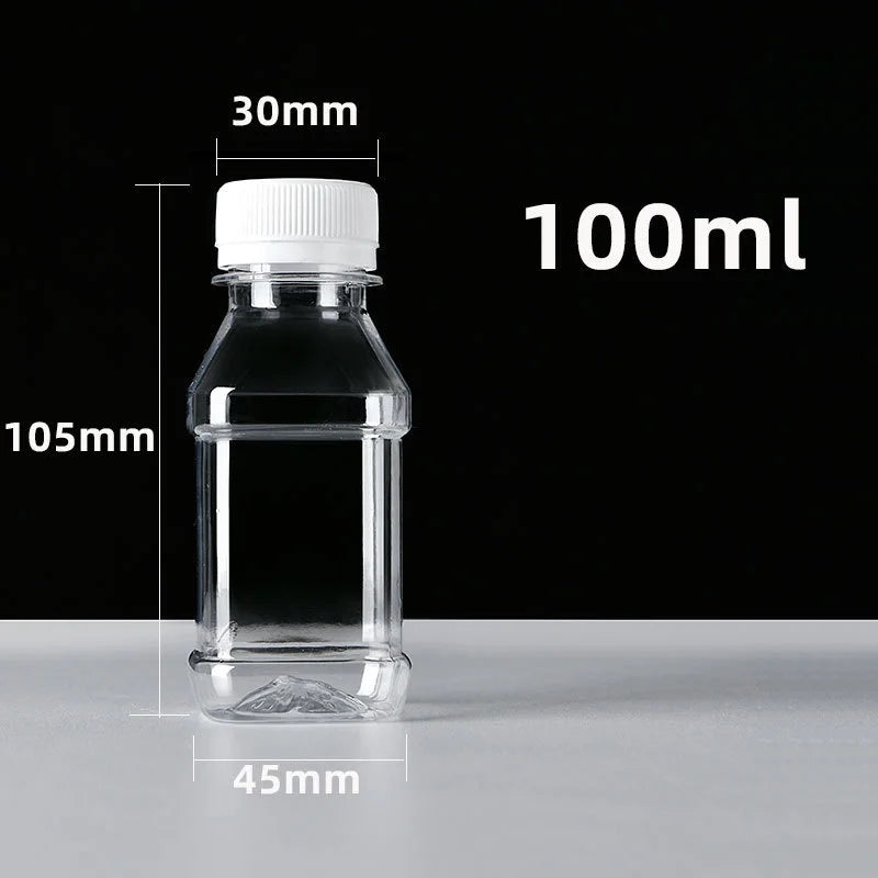 10/20-Pack 100ml Clear Refillable PET Bottles | Leakproof Lids Refillable Drink Bottles QXL