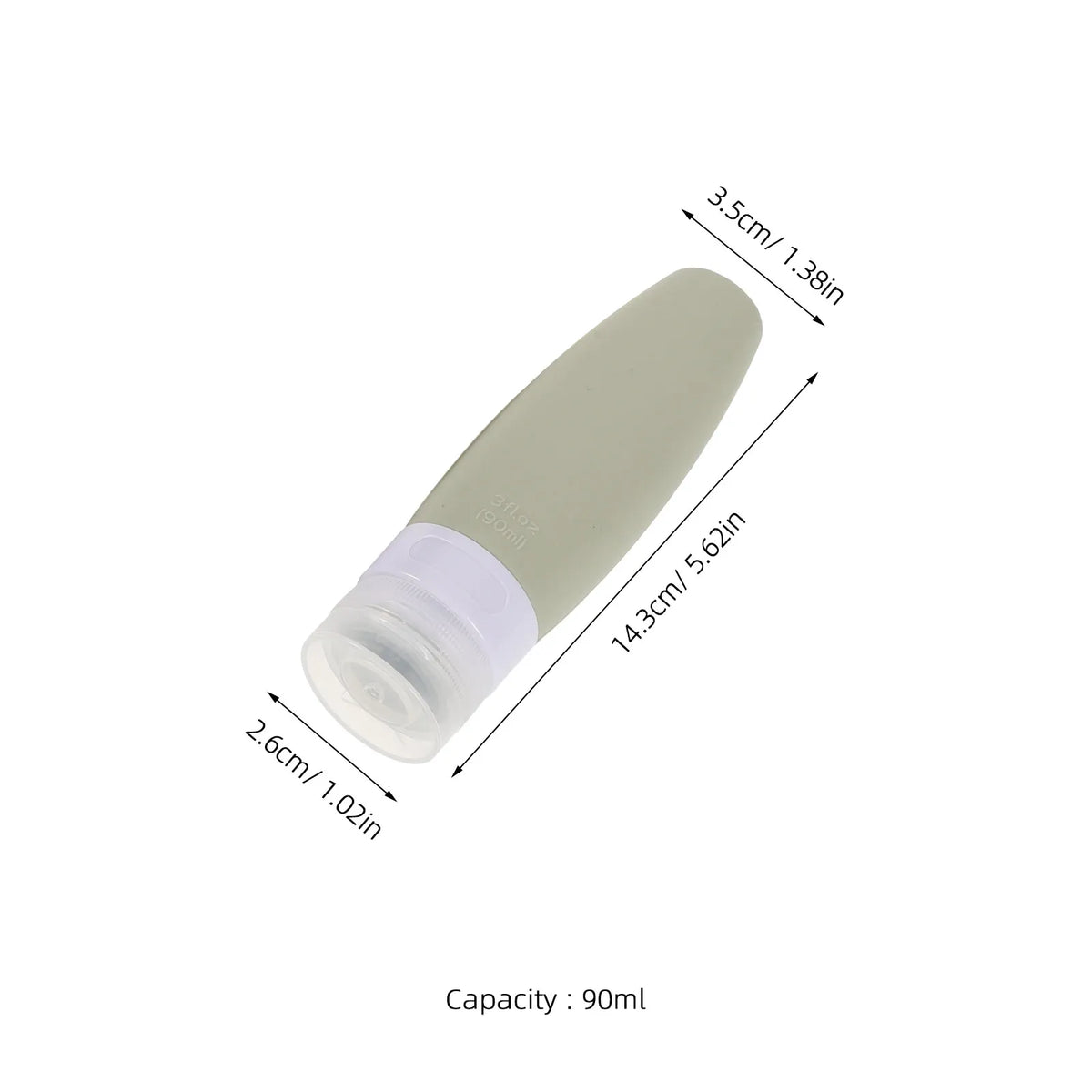 5-Pack 90ml Leakproof Silicone Travel Bottles | Refillable Set Silicone Travel Bottles QXL