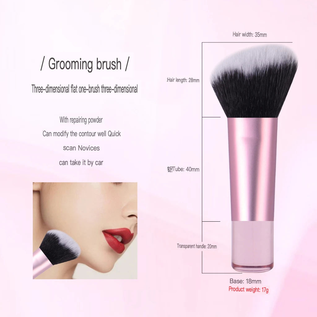 ZOREYA Mini Powder Makeup Brush | Short Handle Portable Powder Makeup Brush QXL Contour brush