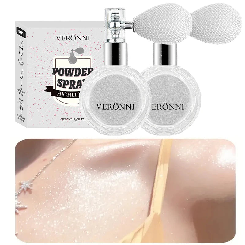 Glitter Shimmering Body Spray – Highlighter Sparkling Powder Body Shimmer Spray QXL