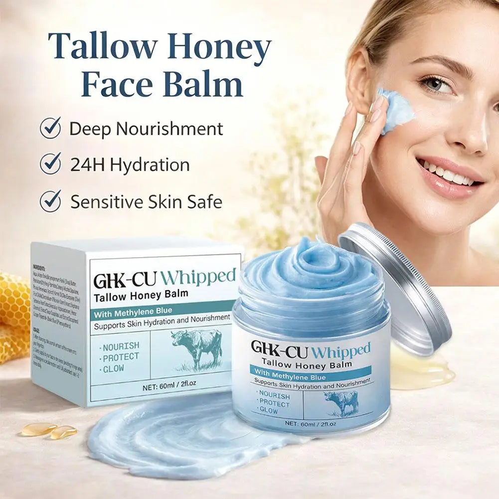 GHK-Cu Copper Peptide Tallow & Manuka Honey Face Balm 60g Face & Body Balm QXL