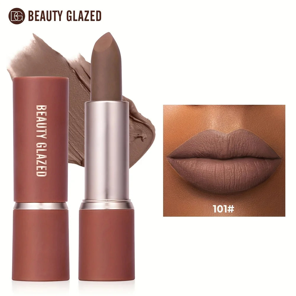 Barely Matte Cocoa Lipstick | Waterproof & Long-Lasting Matte Lipstick QXL 101