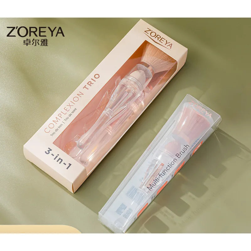 4-in-1 Portable Makeup Brush | Foundation, Powder & Eye Shadow Multi-Function Makeup Brush QXL