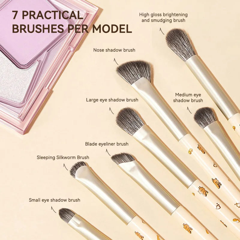 GECOMO 8-Piece Eye Makeup Brush Set | Detail & Shading Eye Makeup Brush Set QXL