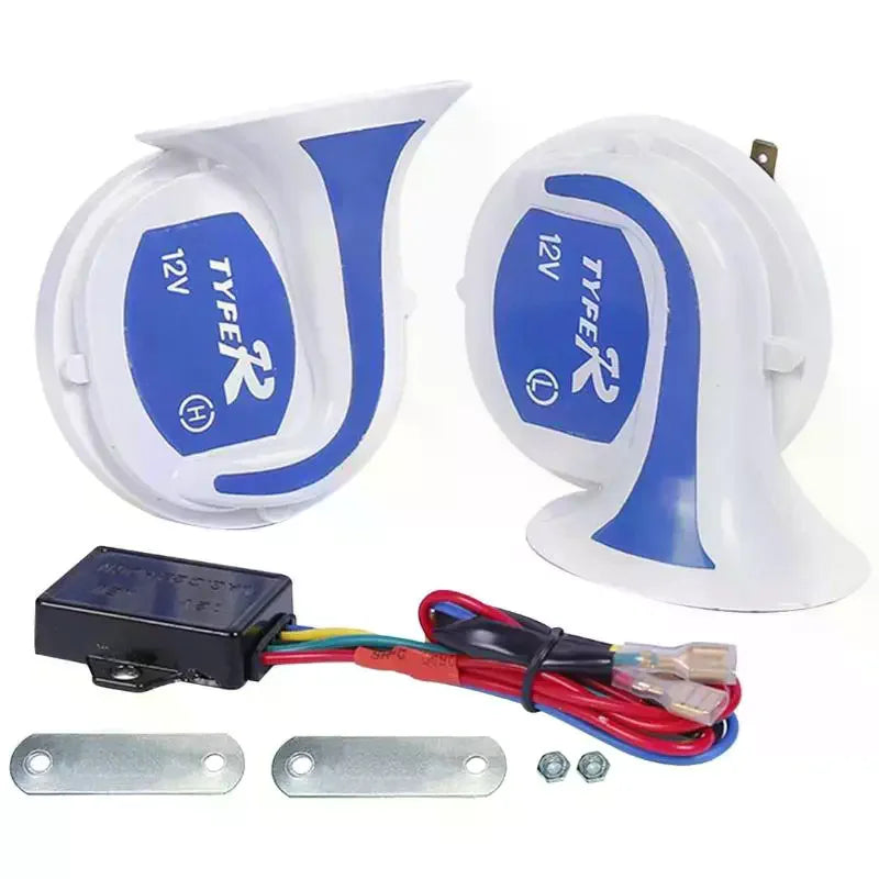 12V Waterproof Snail Horn | 300dB High-Pitched Car Electric Horn Car Electric Horn QXL