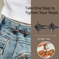 Adjustable Star Waist Buckle for Jeans | Metal Belt Tightener Waist Belt Buckle QXL black