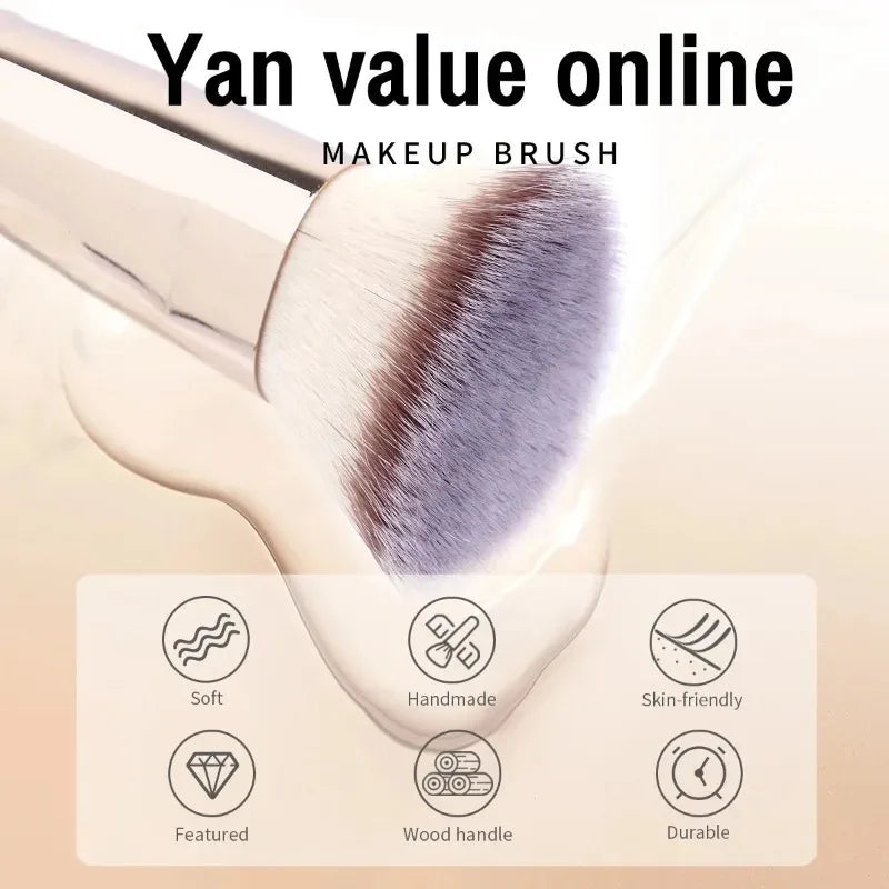 2-Pack Double-Ended Makeup Brush Set | Foundation & Contour Makeup Brush Set QXL