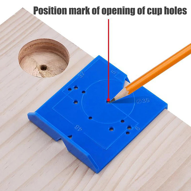 2-Pack Hinge Drilling Locator | Cabinet Door Woodworking Jig Hinge Drilling Jig QXL