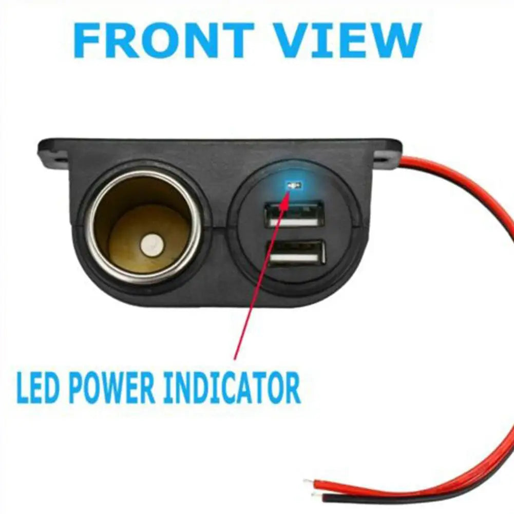 Dual USB Car Charger Socket 5V 3.1A Cigarette Lighter Adapter Car USB Charger QXL