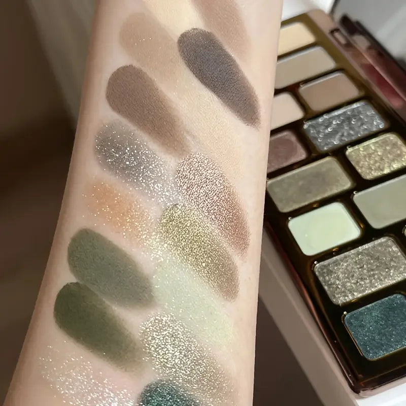 VERONNI 16-Color Eyeshadow Palette – Matte Shimmer Glitter Eyeshadow Palette QXL