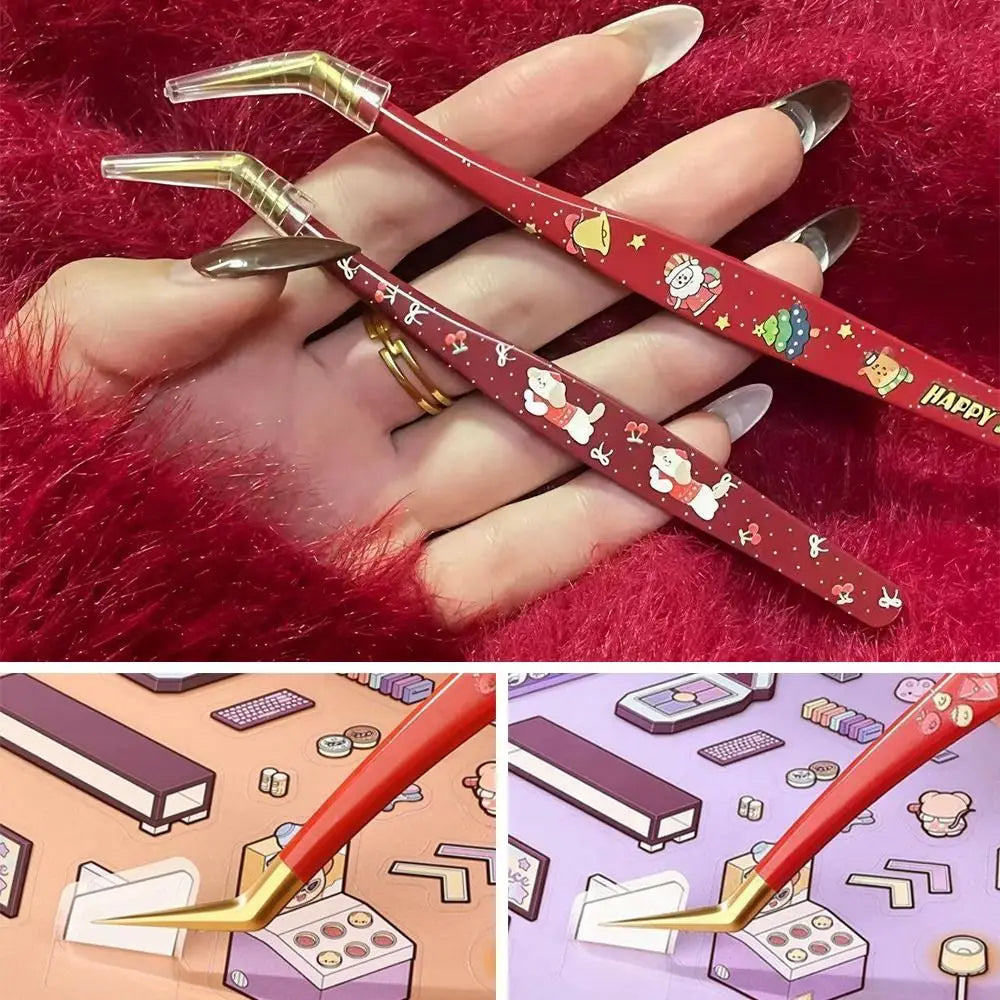 Anti-Static Stainless Steel Eyelash Extension Tweezers Eyelash Tweezers QXL