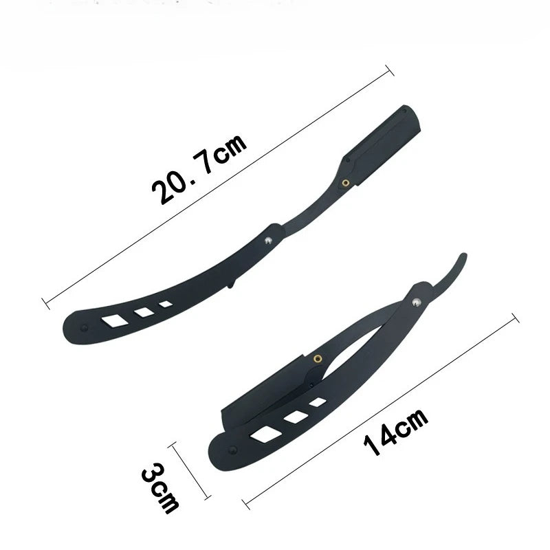 Folding Eyebrow Razor Handle | Stainless Steel Shaving Knife Folding Razor Handle QXL