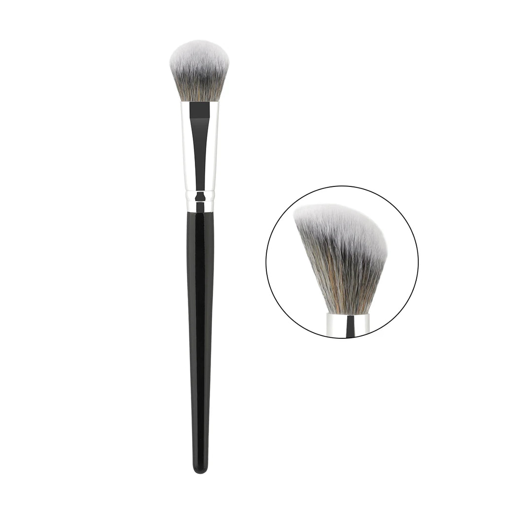 RANCAI Peach Heart Blush Brush | Powder, Cream & Liquid Blush Makeup Brush QXL black