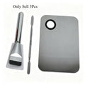vvocci Flat Head Foundation Brush & Palette Mixing Spatula Makeup Brush Set QXL M265 Big Silver 3set