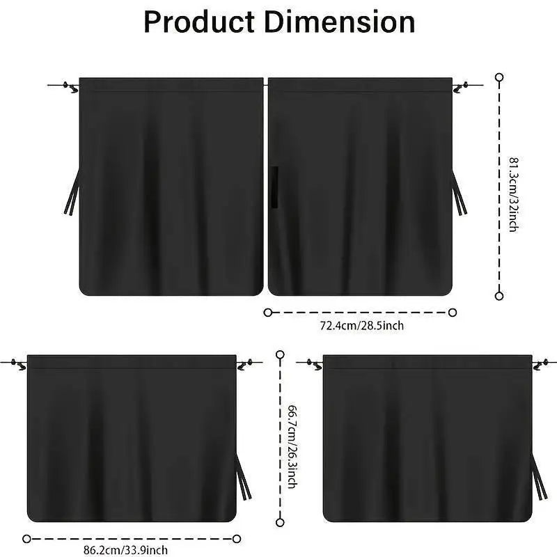 Car Privacy Curtain Sun Shade UV Block Window Cover – 2 or 4pcs Car Sun Shade Curtain QXL