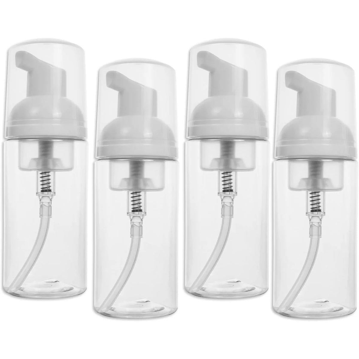 4-Pack 60ml Refillable Foaming Pump Soap Dispenser Bottles Foaming Pump Bottle QXL Plastic 4pcs--60ml