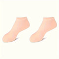 2-Pack Silicone Moisturizing Foot Sleeves | Overnight Heel Care Moisturizing Foot Sleeves QXL Apricot