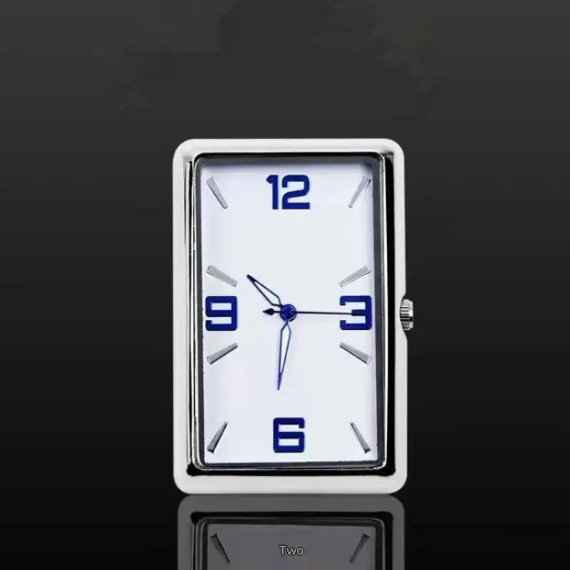Car Air Vent Clock | Quartz Square Metal Auto Interior Clock Car Vent Clock QXL B