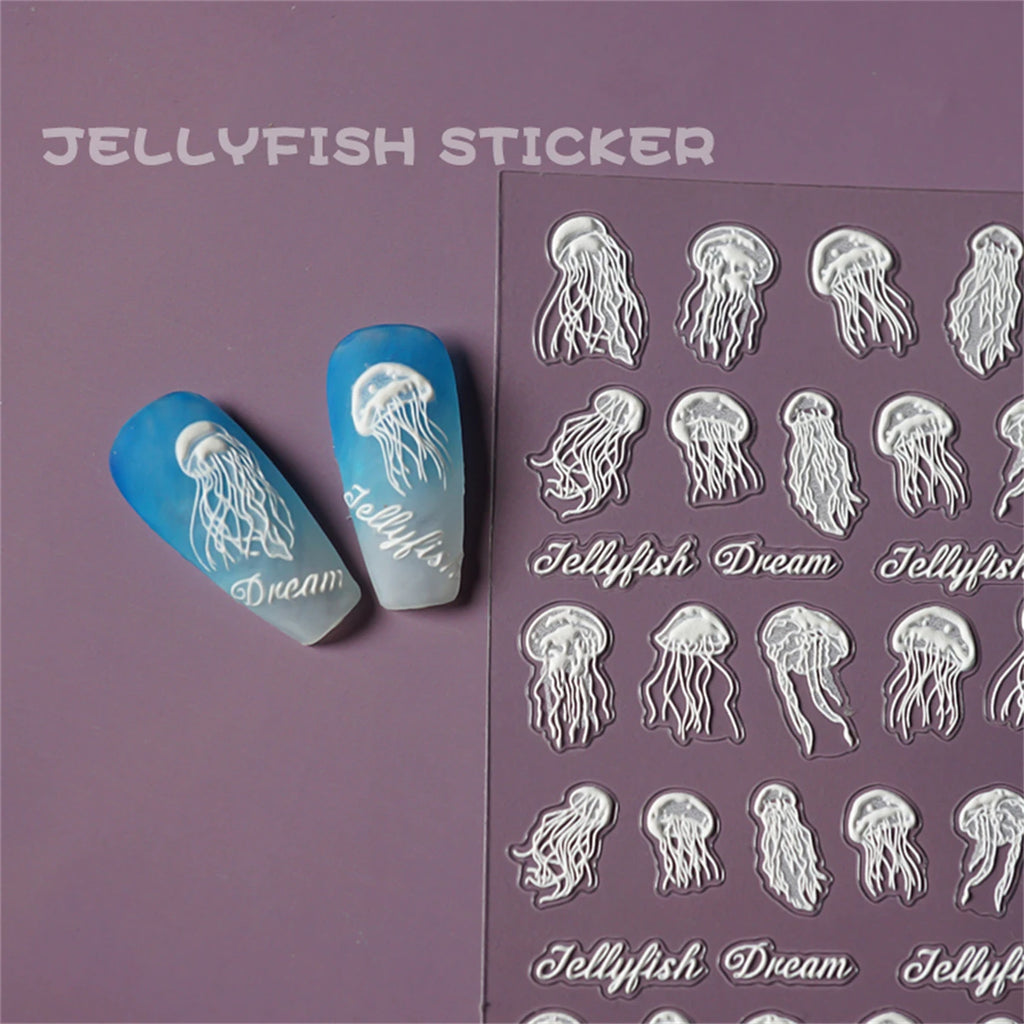 5D Kawaii Rabbit Nail Art Stickers | Cartoon Animal Decals Nail Art Stickers QXL 1pcs Z-1344