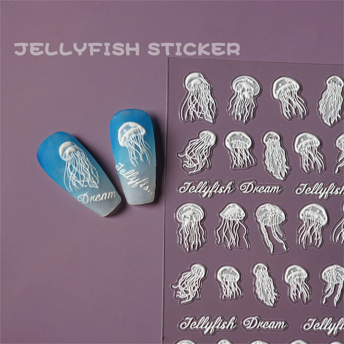 5D Kawaii Rabbit Nail Art Stickers | Cartoon Animal Decals Nail Art Stickers QXL 1pcs Z-1344