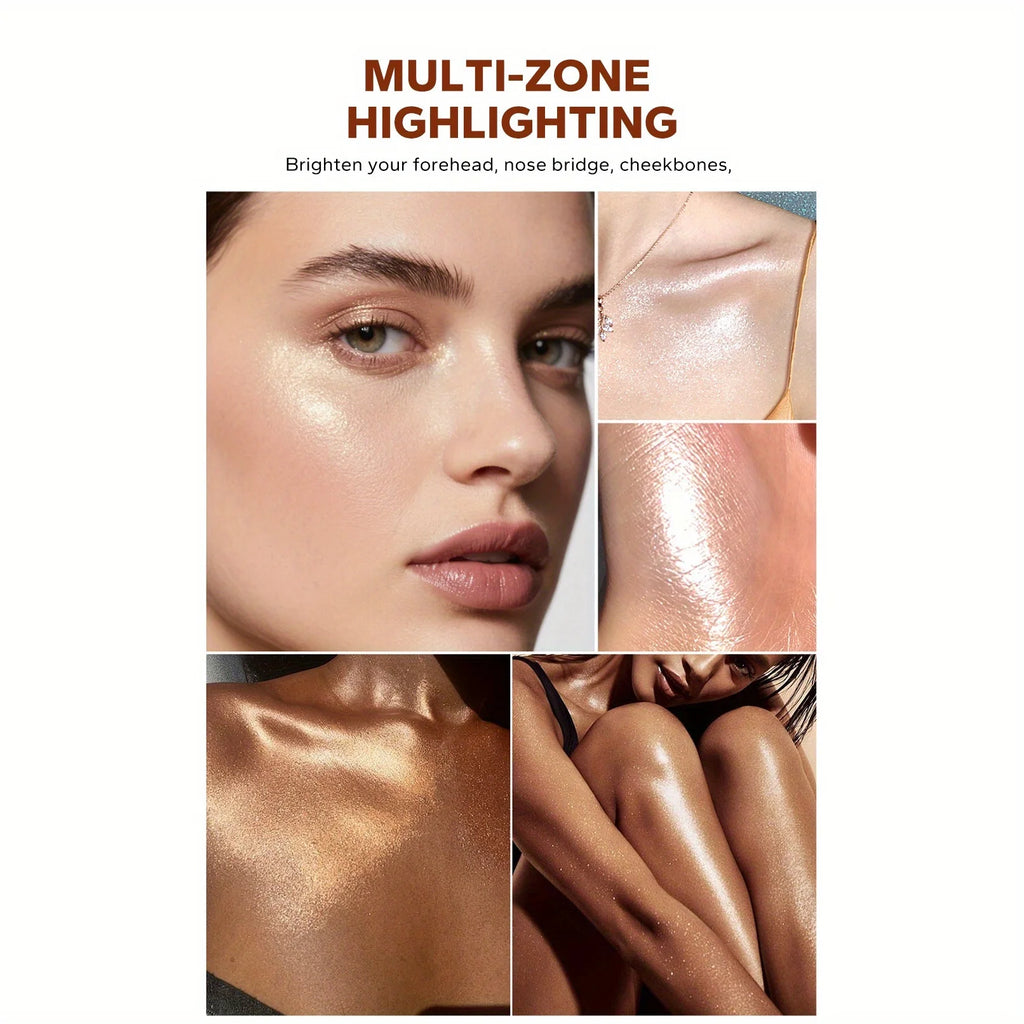 Beauty Glazed 6-Color Liquid Highlighter – Shimmer Metallic Glow Liquid Highlighter QXL
