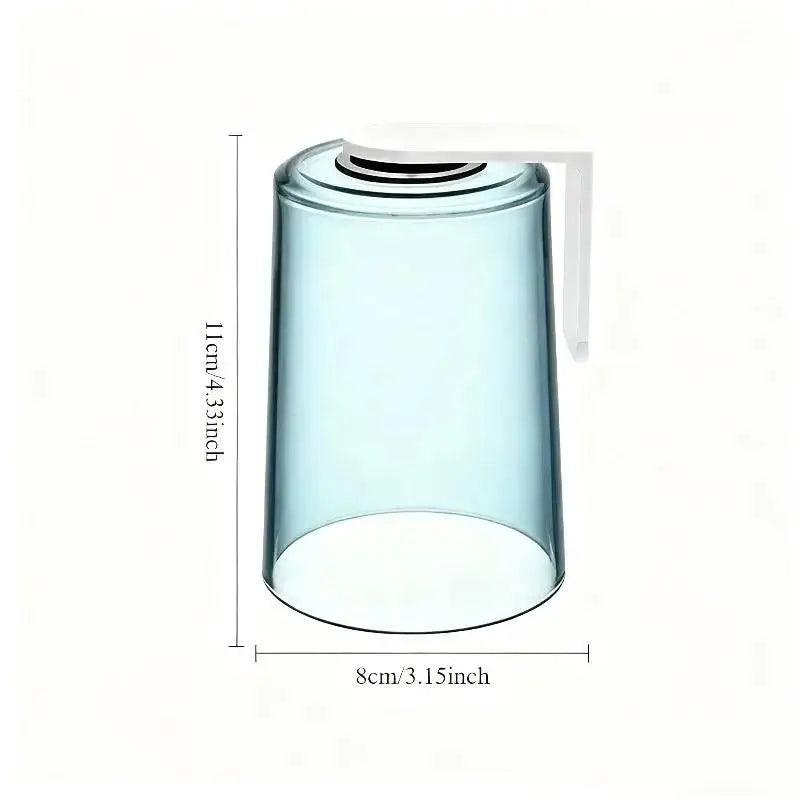 Magnetic Wall-Mount Toothbrush Cup Holder | Bathroom Storage Toothbrush Cup Holder QXL blue