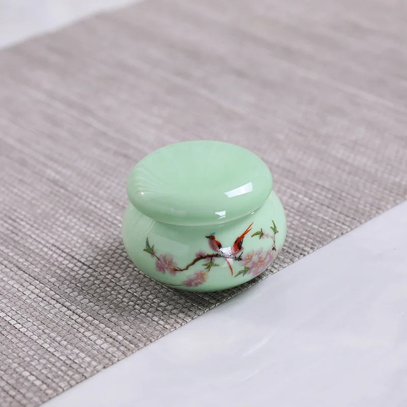 15g Mini Ceramic Nail Cup with Lid | Acrylic Liquid & Powder Jar Nail Dappen Dish QXL