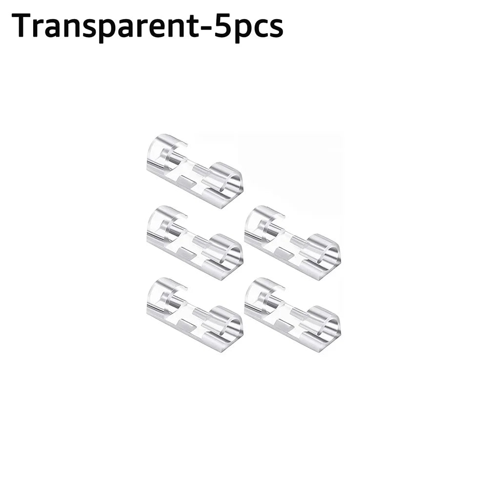 40-Pack Cable Organizer Clips | Wall-Mount Cord & Wire Holder Cable Organizer Clips QXL 5pcs Transparent