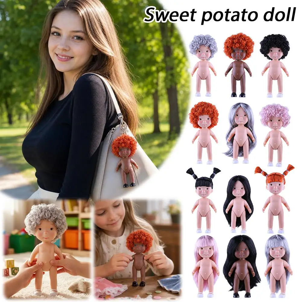 14cm Sweet Potato Doll Keychain Pendant | Mini Collectible Toy Collectible Doll Keychain QXL