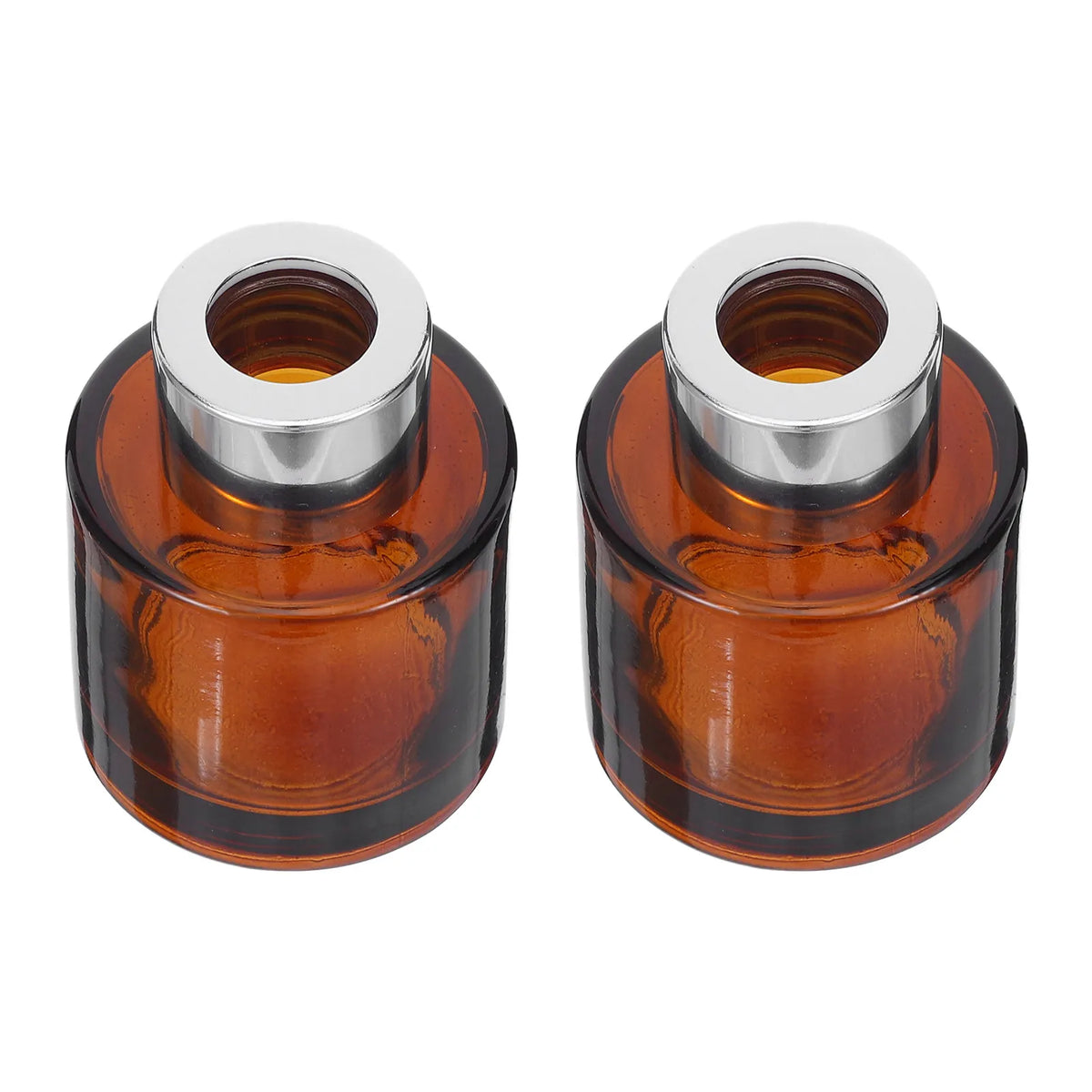 2-Pack 50ml Refillable Glass Aromatherapy Diffuser Bottles Glass Diffuser Bottle QXL