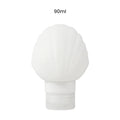 Shell Silicone Travel Squeeze Bottles 40ml & 90ml Refillable Set Travel Squeeze Bottles QXL 90Ml milky white