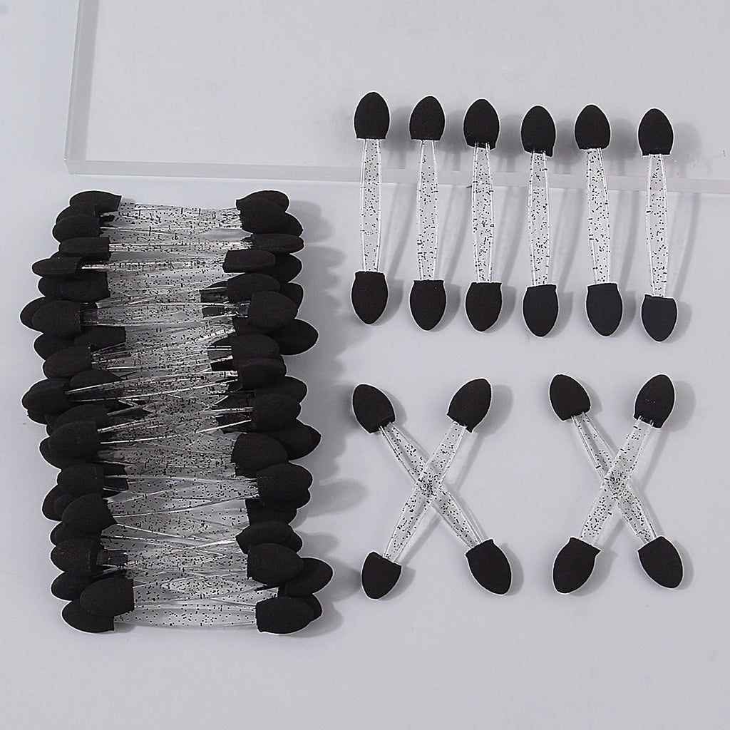 50-Pack Double-Ended Sponge Eyeshadow Applicators – Black Eyeshadow Applicator QXL