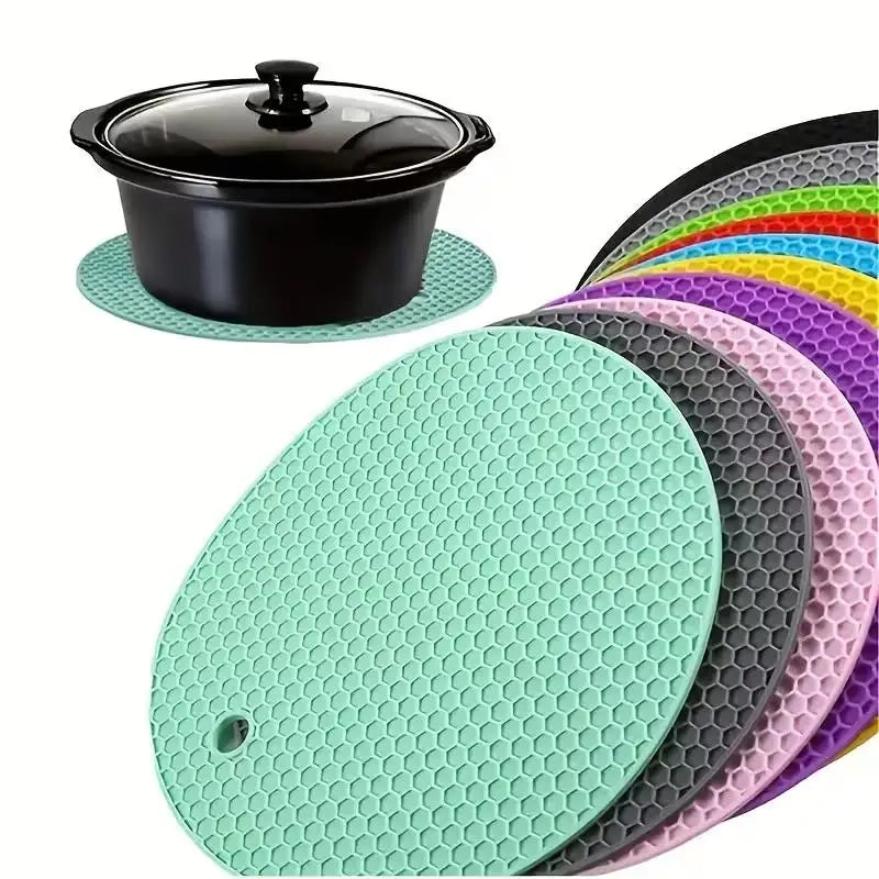 4-Piece Round Trivet Set | Heat-Resistant Pot Holder & Coaster Kitchen Trivet Set QXL