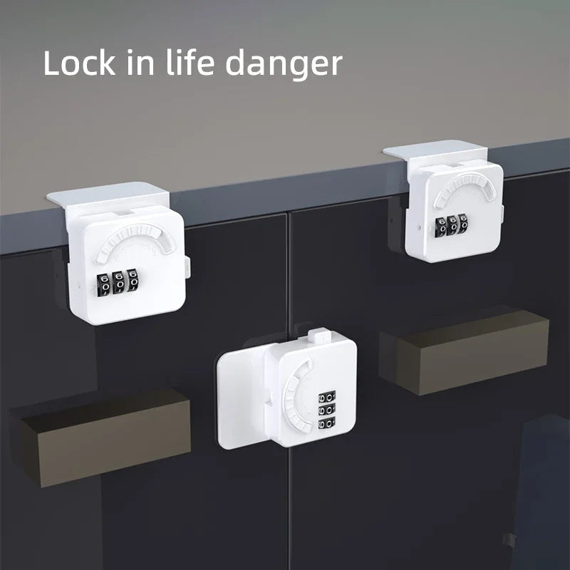 Baby Safety Drawer & Cabinet Locks | Anti-Pinch Buckle 1/3-Pack Baby Cabinet Lock QXL
