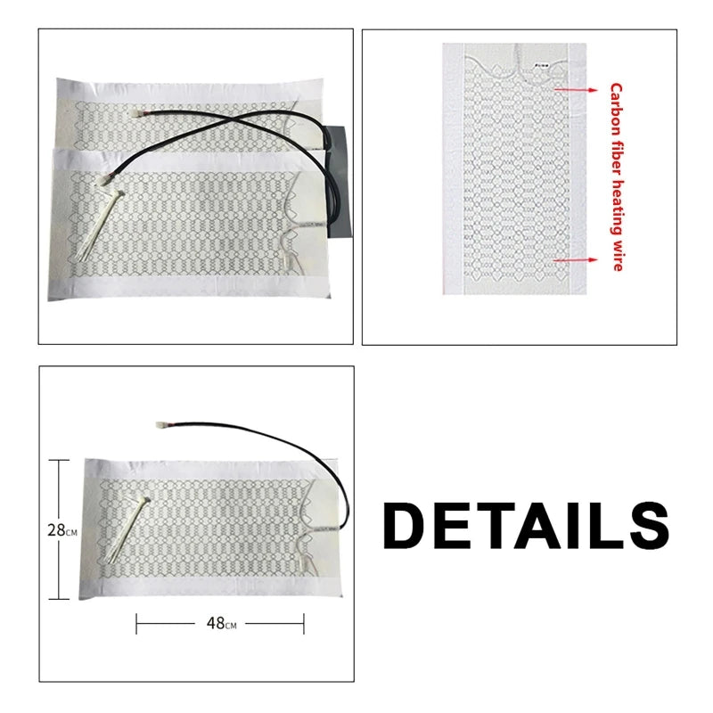Carbon Fiber Car Seat Heater Kit – 2-Seat 12V Heating Pads Car Seat Heater QXL