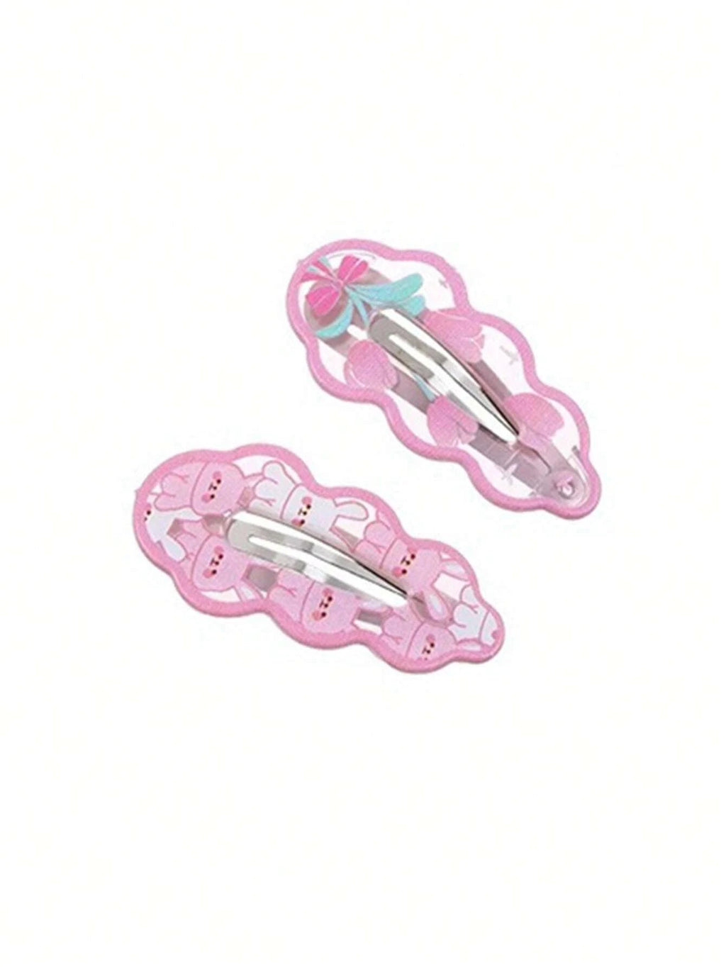 10-Pack Pink Rabbit Hair Clips for Kids | Bangs & Side Clips Kids Hair Clips QXL