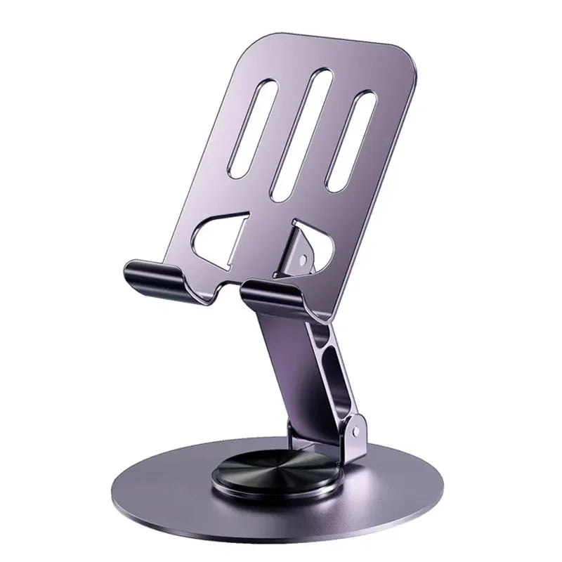 360° Rotating Foldable Metal Stand for iPad, Tablet & Phone Tablet & Phone Stand QXL PURPLE
