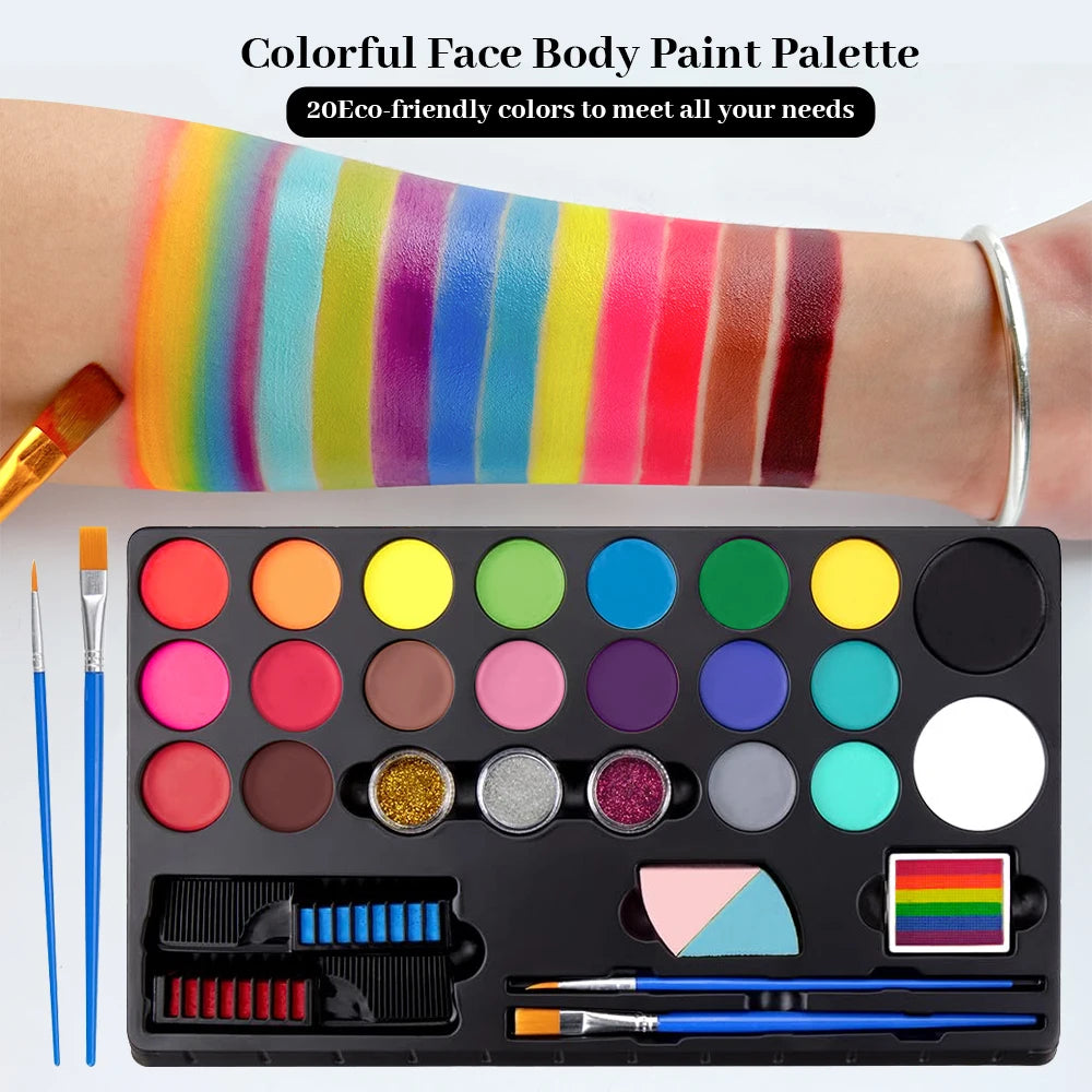 SFX All-in-One Face & Body Paint Kit | 26 Colors + FX Wax SFX Face Paint Kit QXL