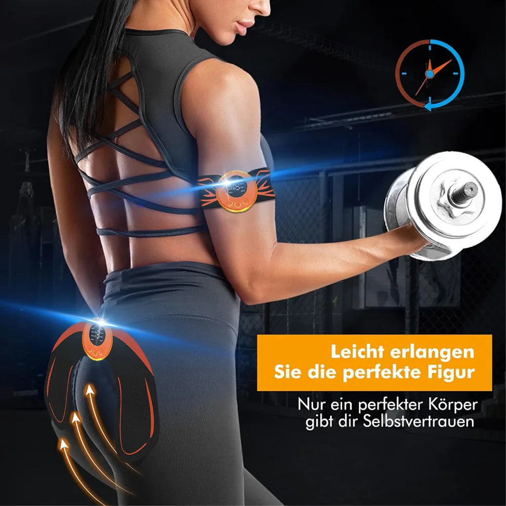 USB Rechargeable EMS Ab Stimulator | Full Body Muscle Toner EMS Muscle Stimulator QXL