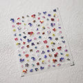 5D Wildflower Nail Art Stickers | Floral Transfer Decals