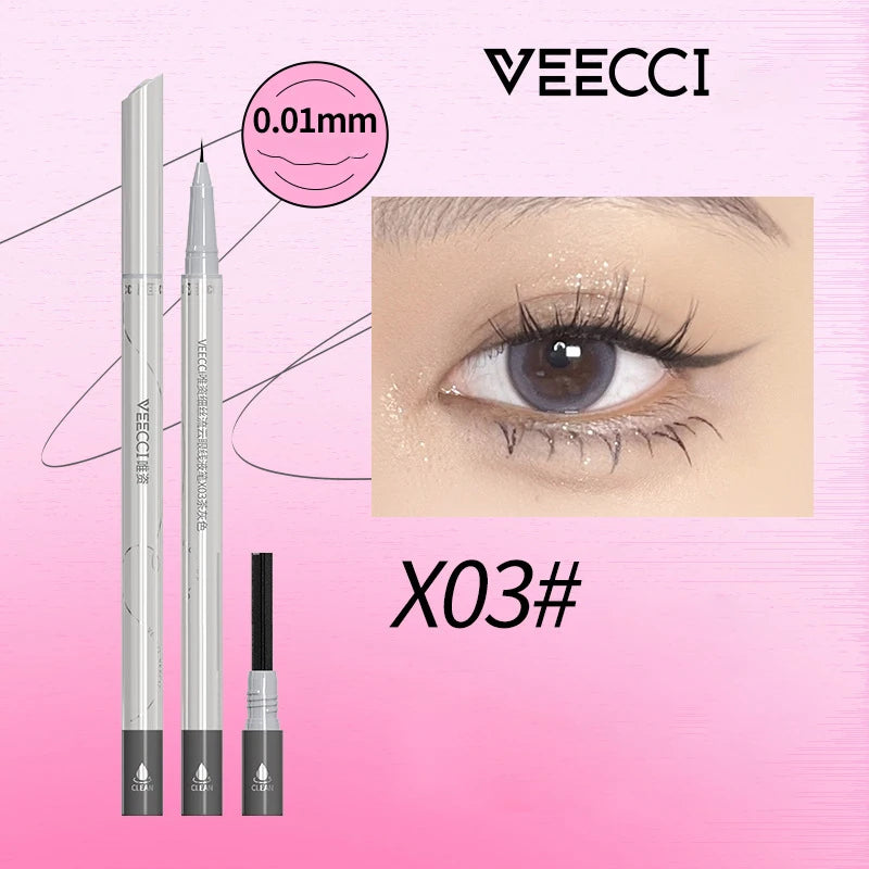 VEECCI Double-Ended Liquid Eyeliner – Waterproof & Long-Lasting Liquid Eyeliner Pen QXL