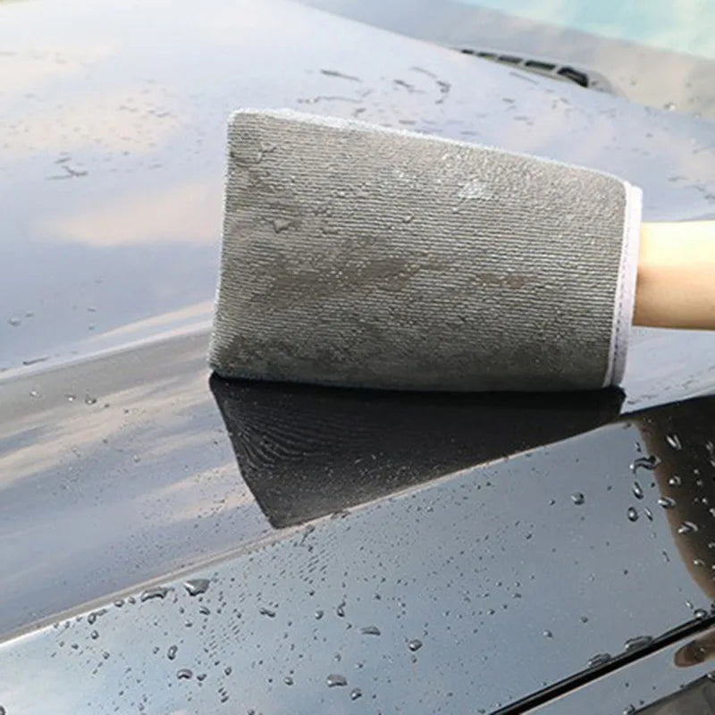Clay Bar Mitt – Microfiber Car Detailing Wash Glove Car Detailing Mitt QXL Gray