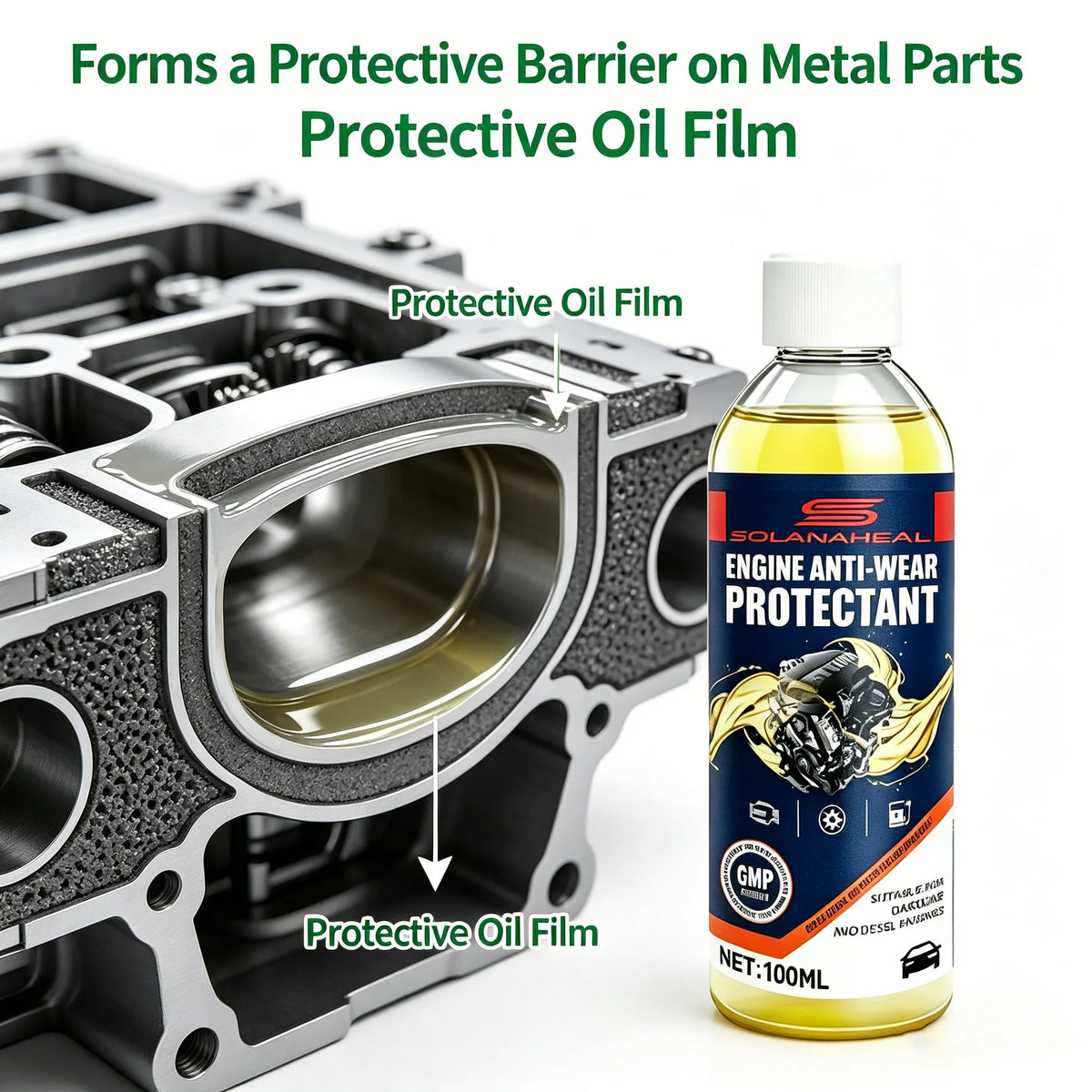 Engine Anti-Wear Protectant | Gasoline & Diesel Additive Engine Oil Additive QXL