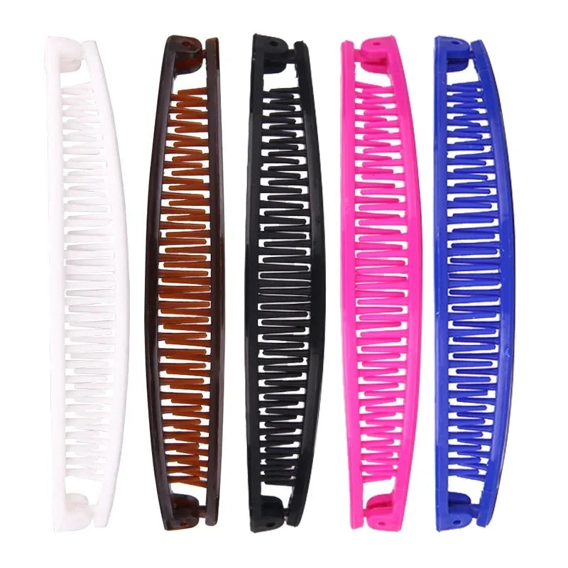 Banana Hair Claw Clip | Solid Color Ponytail Barrette Hair Claw Clip QXL