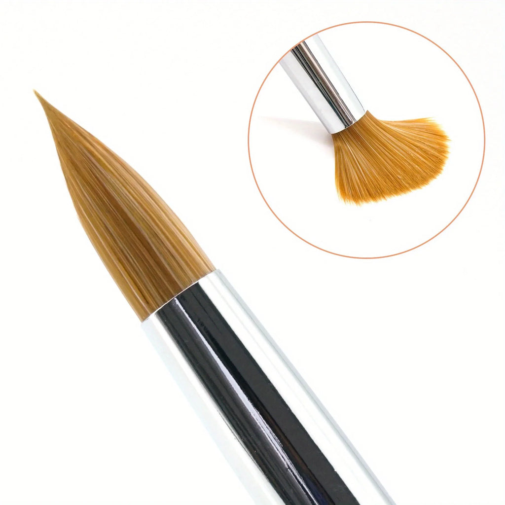 Nail Art Mink Brush | Wood Handle Gel Acrylic Painting Tool Nail Art Brush QXL