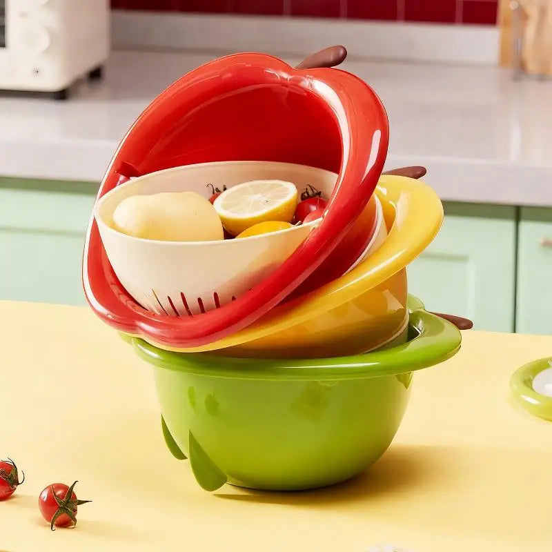 Fruit-Shaped Drain Basket | Kitchen Colander for Produce Kitchen Drain Basket QXL
