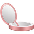 Tri-Fold LED Makeup Mirror with 3000mAh Power Bank | 3X Mag LED Makeup Mirror QXL Pink